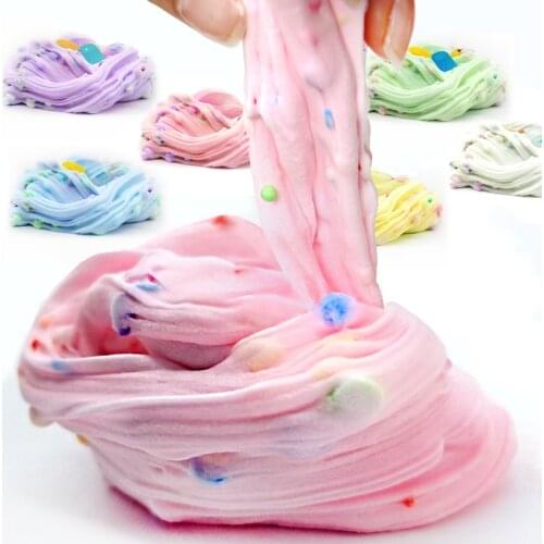 30g+10g Soft cloud slime cotton fluffy foam mini clay DIY mucus decompression manual cloud craft anti-mite slime childrens toys