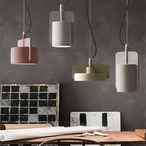 Nordic Design Industrial Cement Pendant Light Modern Led Marble Hanging lamp for Living Room Decor Bedroom Lighting Luminaire