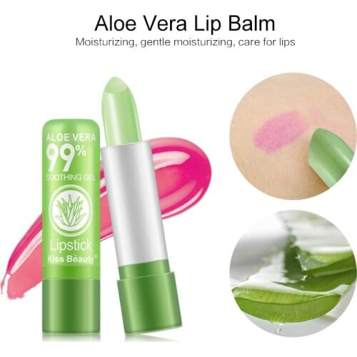 Moisture Lip Balm 99% Aloe Vera Lipsticks Color Mood Change Long Lasting Nourish Lips Care Moisturizing Lip Stick TSLM1