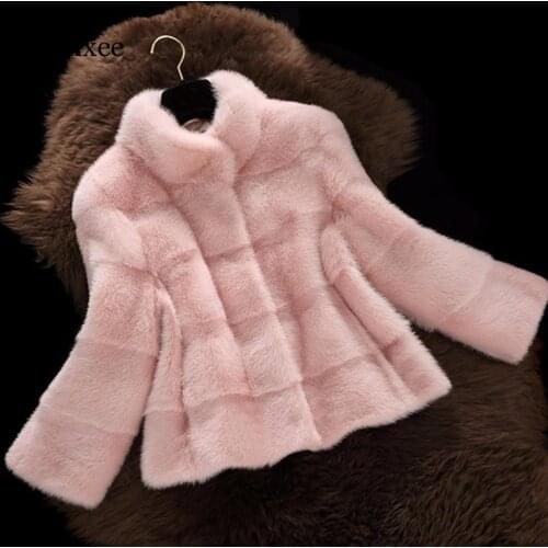 Xnxee Pink Fur Coats