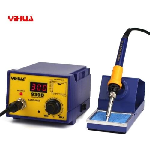 YIHUA 939D soldering station Electric iron ceramic heating element 60W Constant temperature Antistatic Soldering Station