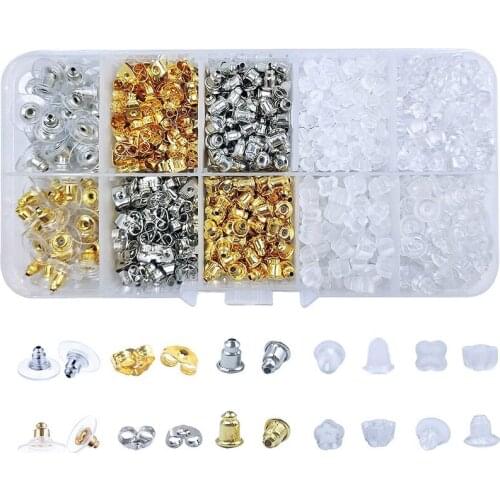 Earring Backs, Earring Backings, Earring Safety Back Pads Backstops Stopper,Clear Rubber Shape Butterfly Plastic Earring