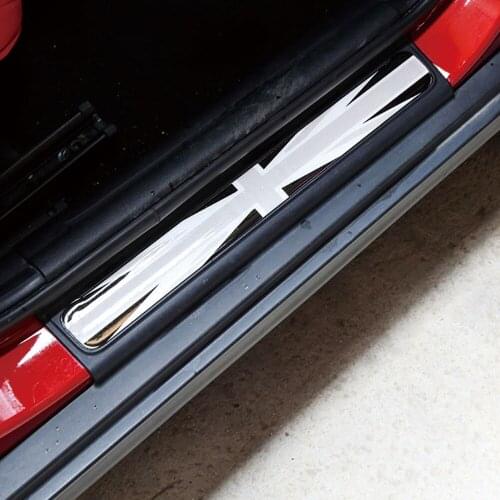 1 Set Car Door Sill Welcome Plate Pedal Decals Footboard Stickers for MINI Cooper F54 Clubman F55 F56 F57 F60 Countryman Styling