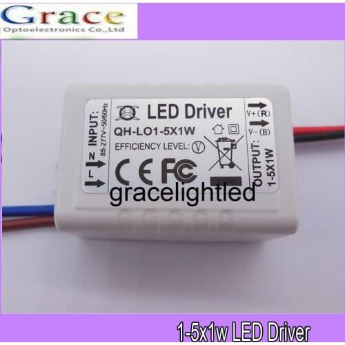 2pcs/lot 1-5x1W LED driver 1x1W 2x1W 3x1W 4x1W 5x1W External power supply transformers for ceiling light lamps
