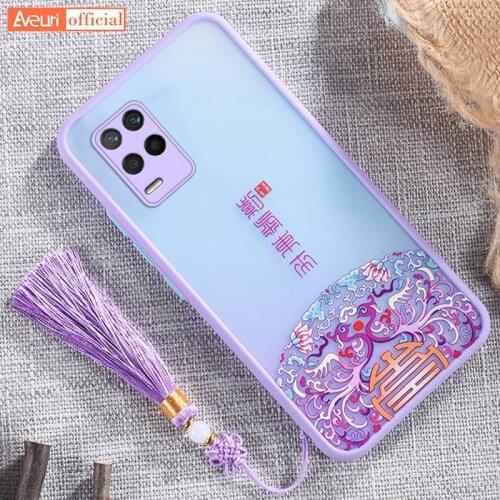 3D Emboss Silicone Phone Case For OPPO A3S A5S A55 A95 K7X K5 K9 F11 Luxury Lanyard PC Hard Cover Case For Realme V11 V13 V15 V5