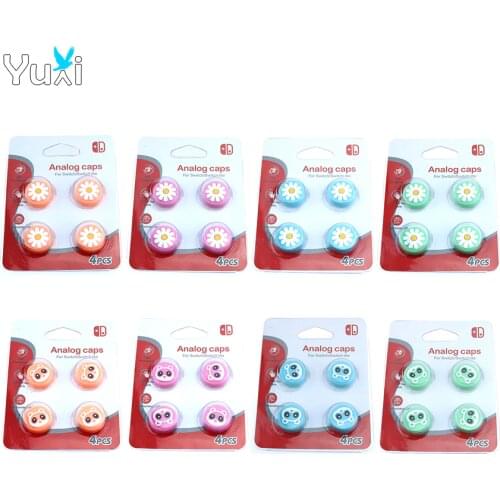 YuXi 4pcs Animal Cross Thumb Stick Grip Cap Joystick Cover For Nintend Switch Lite NS Joy-Con Controller Gamepad Thumbstick Case