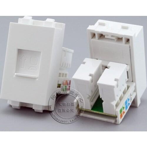 5PCS 128 Type Card Line RJ45 Cat5e Network information Panel Module Socket Cable Adapter