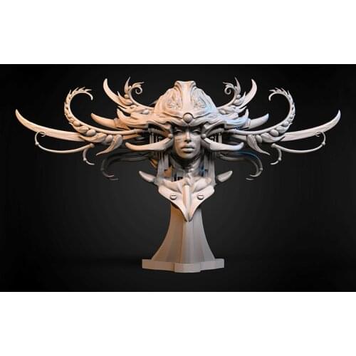 60mm Resin Model Kits Queen of Human Bust Unpainted No Color RW-318