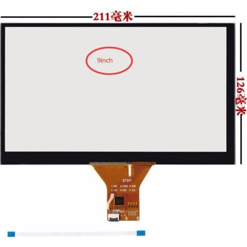 9 inch capacitive touch screen car DVD navigation screen/GT911 6 pin / 211 * 126/6 line touch screen ribbon cable