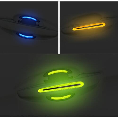 Carbon Fiber Car Sticker Car Door Handle Door Wrist Anti-scratch Sticker Paint Protective Film Reflective Sticker