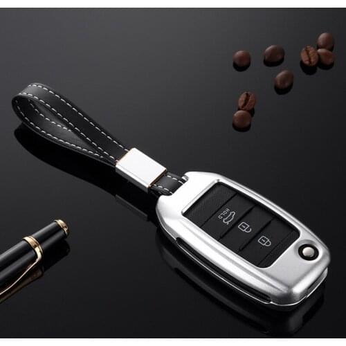 Aluminum Alloy Car Remote Key Case Cover For Kia Rio K2 Optima K5 Sportage 2017 2018 Ceed Sorento Cerato K3 K4 Accessories