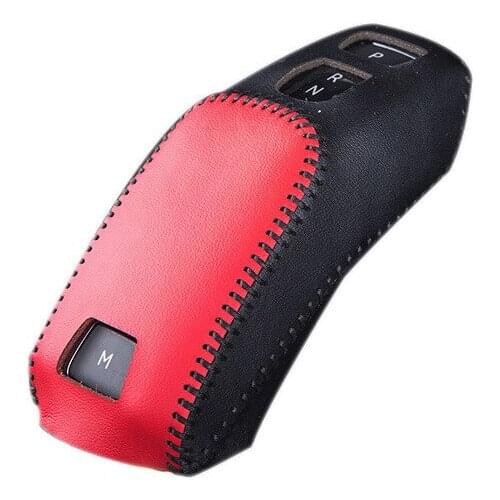 Cow Leather Cover For Peugeot 20084008 5008508 L file Automatic Gear Head Shift Knob Cover Gear Shift Collars Case