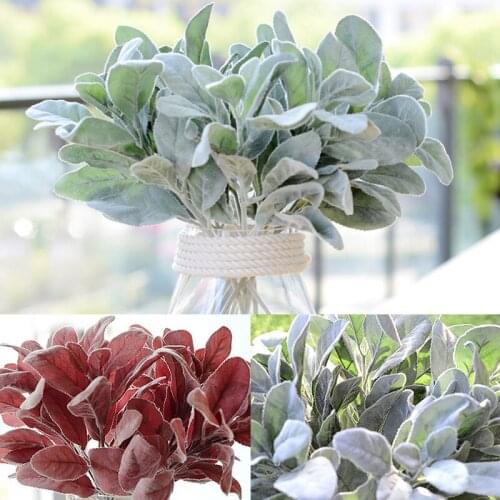 Artificial Silk Rabbit Ear Plant Branch Fall Leaves Home Decor Wedding Decoration Flowers Arrangment Wreath