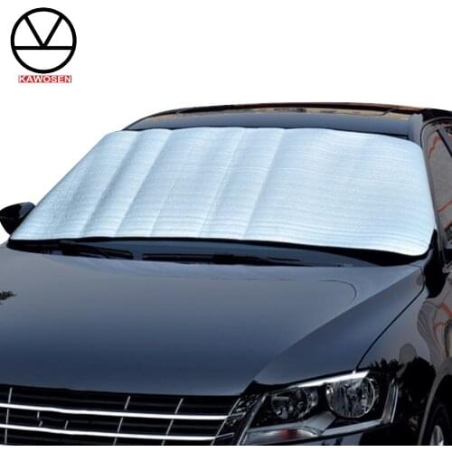 KAWOSEN Universal Car Windshield All Weather Snow Cover & Sun Shade Protection Cover, Sunshade Car Cover Fits Most of Car CWSC02