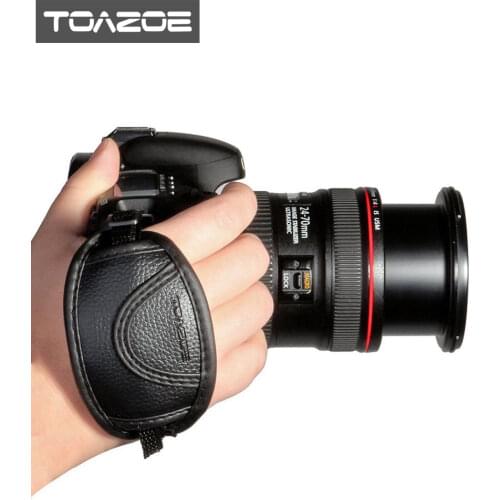 TOAZOE Leather Hand Grip Strap for Canon Nikon Fujifilm Sony Olympus SLR DSLR Mirrorless Cameras