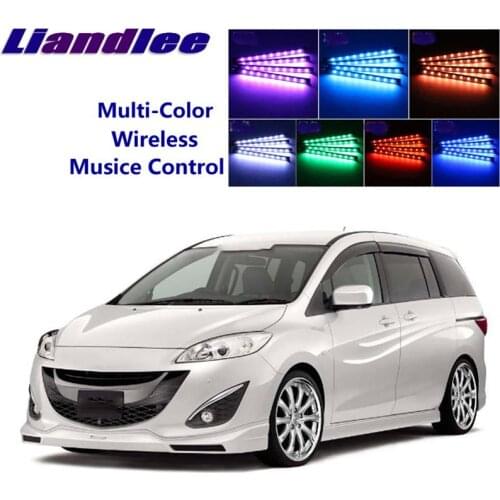 LiandLee Car Glow Interior Floor Decorative Atmosphere Seats Accent Ambient Neon light For Mazda5 Premacy MK2 2005~2010