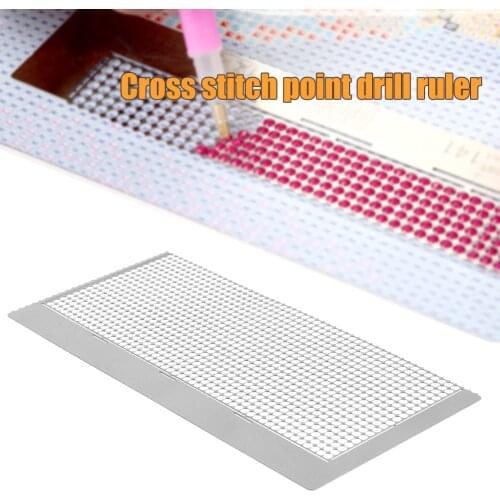 Metal Diamond painting Net Ruler Painting Ruler Diamond Painted Ruler DIY Needlework Tool Accessory
