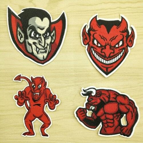 Blood-red Evil Demon Devil Vampire Thermal Glue Sticker Horror Element Clothing Apparel Bag Diy Iron on Patch Accessory