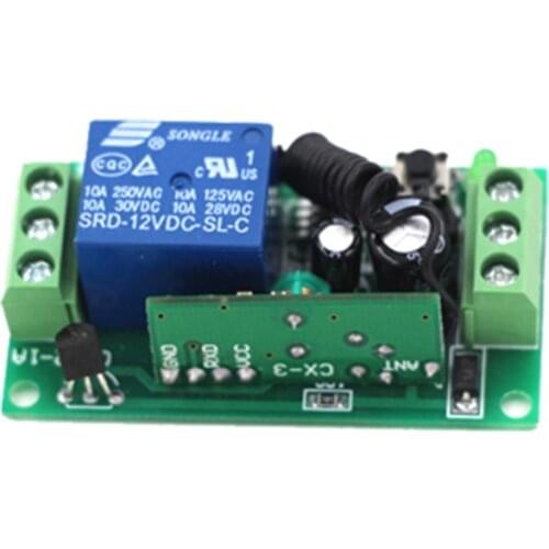 New DC12V Mini 10A Relay RF Wireless Remote Control Switch System Separate Receiver 315 /433MHZ Hot Sales