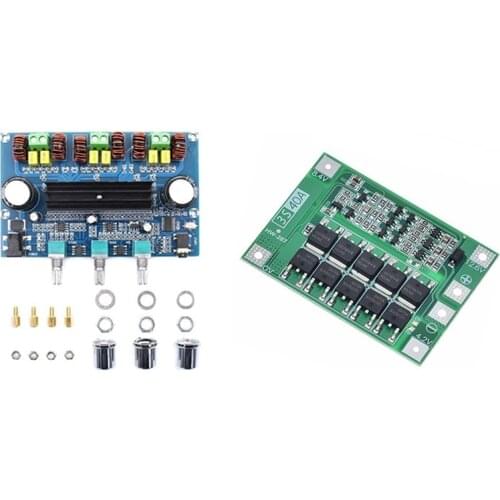TPA3116 Digital Power Amplifier Board with 2Pcs 3S 40A 18650 for Drill Motor Li-Ion Lithium Battery Protection Board