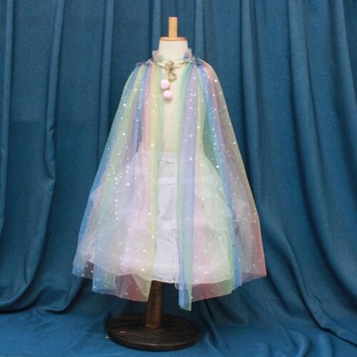 Princess Veil Outer Cape Childrens Day Performance Cape Kids Clothes Girls Shawl Costume