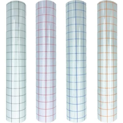 Clear Vinyl Transfer Paper Tape w/Alignment Grid Application Tape for Silhouette Cameo Cricut Vinyl Decals Signs Window Stickers