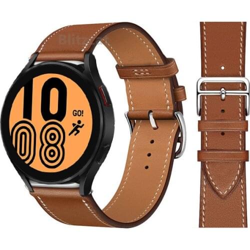Genuine Leather Replacement Strap for Samsung Galaxy Watch 4 40mm 44mm Smart wristband for Watch4 Classic 42mm 46mm Watch band