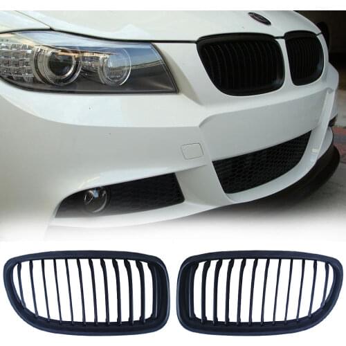 Matt Black Front Kidney Grill Grille For BMW E90 E91 LCI 325i 328i 335i 4D 2009-2011