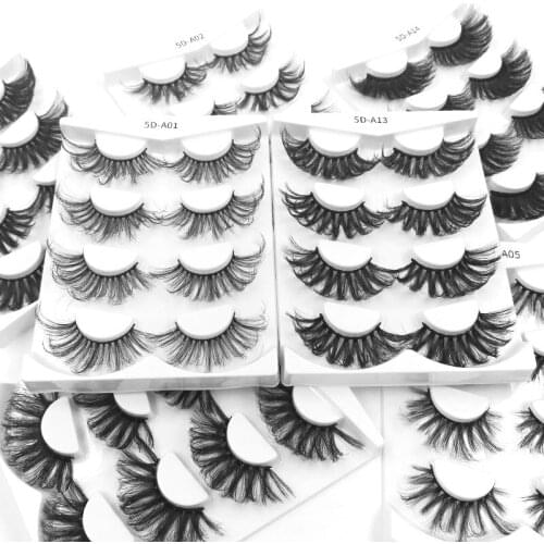 Wholesale 200Pairs/50boxes 100% Real mink eyelashes false eyelashes 3D natural Faux Eyelashes Soft Eyelash Extension Makeup