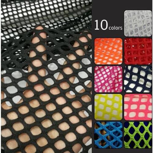 Fish Net Mesh Cloth Fabric Large Mesh Classic Honeycomb Lace Clothing Fabric Dress Hollow Lining Stockings DIY Jeans Craft