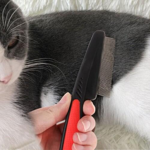Removal Brush Pet Grooming Comb Teeth Shedding Hair Flea Lice Dog Cat Supplies