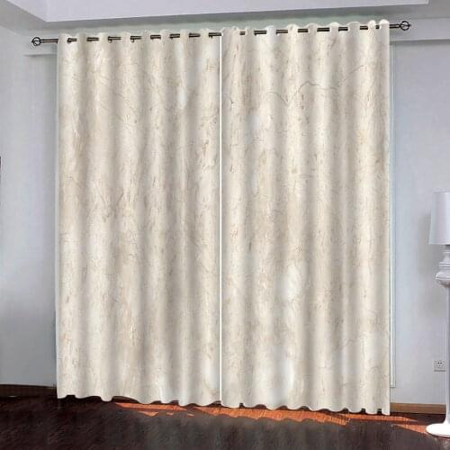 Custom curtains Solid color marble effect pattern Luxury Blackout 3D Curtains For Living Room office Bedroom custom curtains