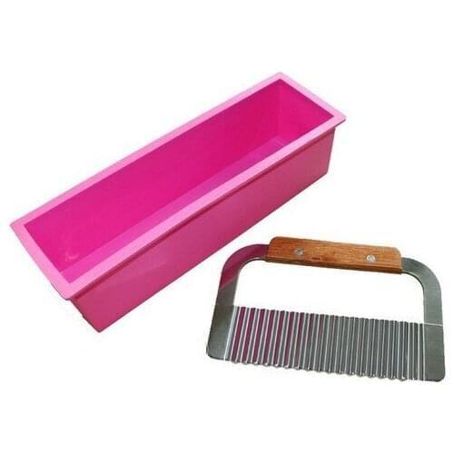 Silicone Mold Loaf Wavy Stainless Steel Soap Cutter Slicer Makes