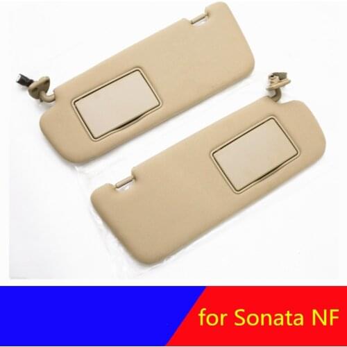 For hyundai Sonata 2005-2010 NF beige yellow parts sunshade with cosmetic mirror Front windshield sunvisor assy