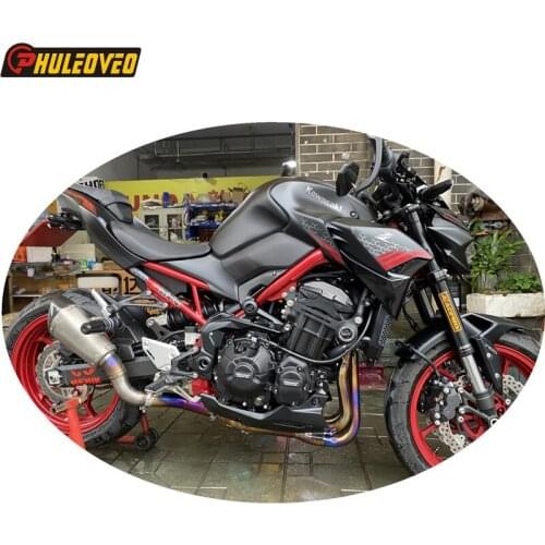 Titanium Alloy for Kawasaki Z900 2012-2021 Motorcycle Exhaust Full System with Slip-on Exhaust Silencer Muffler Front Head Pipe
