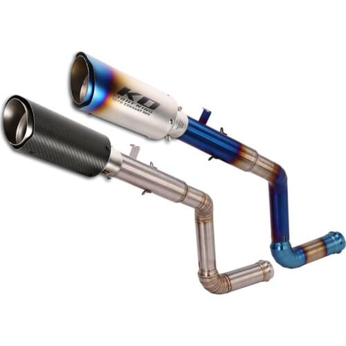 For KTM 1290 Super Duke R 2014-2016 Motorcycle Exhaust Pipe Mid Link Pipe Slip On 61mm Mufflers with DB Killer Escape Right Side