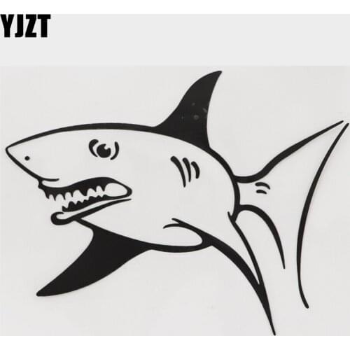 YJZT 15.5CM×12CM Ocean Ferocious Creatures Shark Decal Vinyl Car Sticker 18A-0011