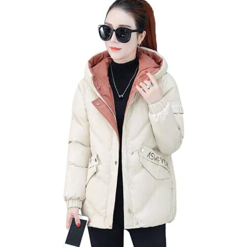 2021 NEW Winter Women Jacket Coats Parkas Female Down Cotton Hooded Overcoat Thick Warm Short Jackets Loose Casual Student Coat