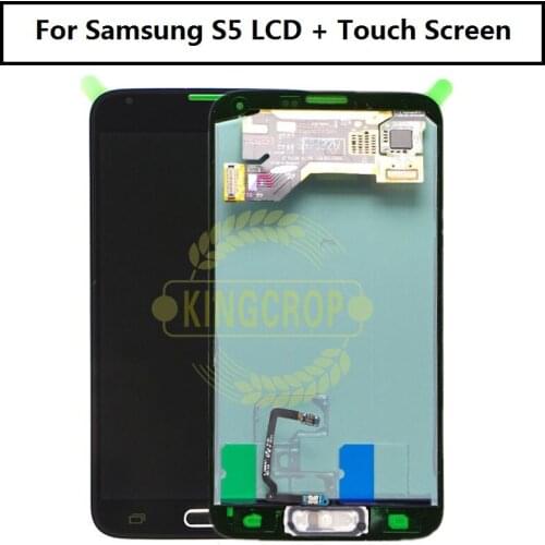 AMOLED For Samsung S5 LCD G900F Display LCD Screen Touch Digitizer Assembly Compatible for Samsung Galaxy S5 G900 G900F LCD