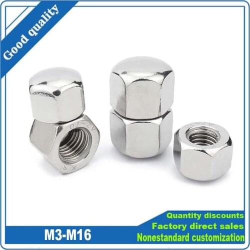 1/20Pcs DIN917 M3 M4 M5 M6 M8 M10 M12 M14 M16 304 A2-70 Stainless Steel Hex Hexagon Short Low Thin Cap Acorn Nut Cover Blind Nut
