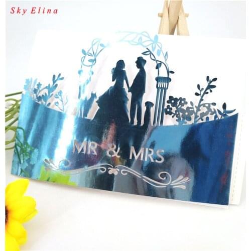 10/30pcs Invitation Groom & Bride Laser Cutting Wedding Invitation Card Invitation Card and Party Supplies 7Z SH070