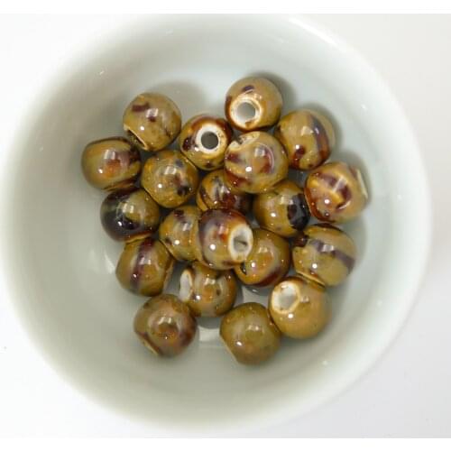 10# 40pcs China Ceramic Beads Jingdezhen Beads Jewelry Porcelain Bead For Jewelry Making 10mm Beads #A309B