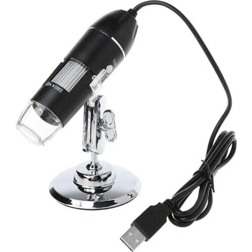 1000X Digital Microscope USB Endoscope 8LED Camera Microscopio Magnifier w stand T5UC