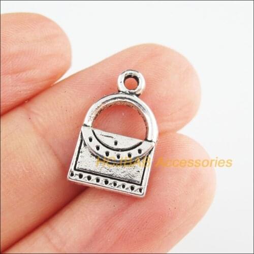 25 New Purse Charms Tibetan Silver Tone Lady Wallet Pendants 11x17.5mm