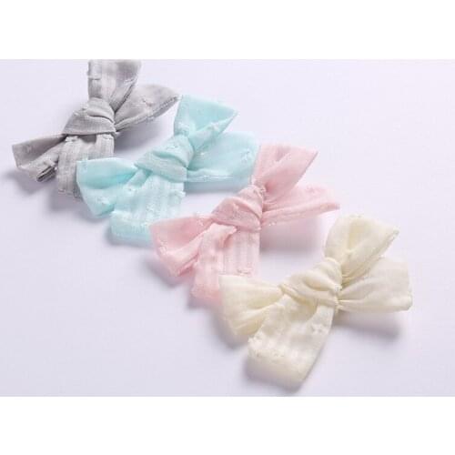 4pcs Soild Cotton Linen Bows Hair Clips,One Size Fit Most School Girls Knotbow Fabric Hairpins,Kids Girls Hair Accessories