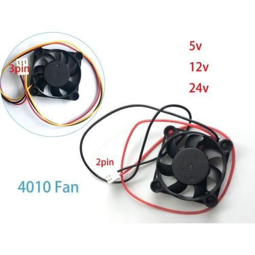 4010 fan 5v 12v 24v ender 3 fan 40mm fan 2 pin oil fan dual ball bearing cooler cooling fan 3d printer parts 4010s 40*40*10mm