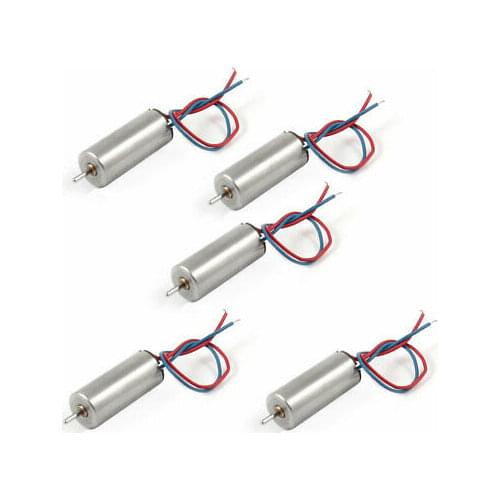 5 Pcs DC 4.2V 46500RPM 6x14mm Magnetic Mini Coreless Motor for DIY RC Aircraft