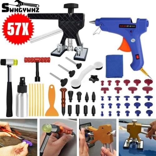 57X Dent Puller Lifter Car Paintless Hail Removal Slide Hammer Repair Tool Kit for Remove Dent Hail damag