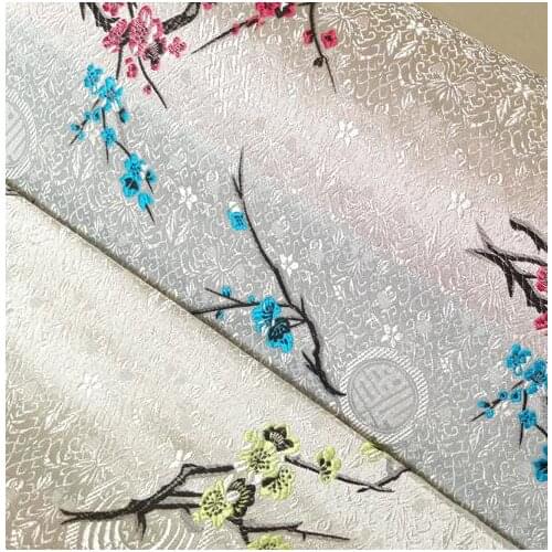 75cm*100cm Brocade fabric festive decoration costume clothing COS clothing dress fabric cloth / brocade - four colors plum