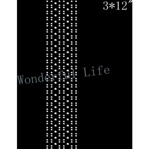 Free Shipping rhinestones transfer strip desin white clear crystal ion on Rhinestone transfer designs for USA